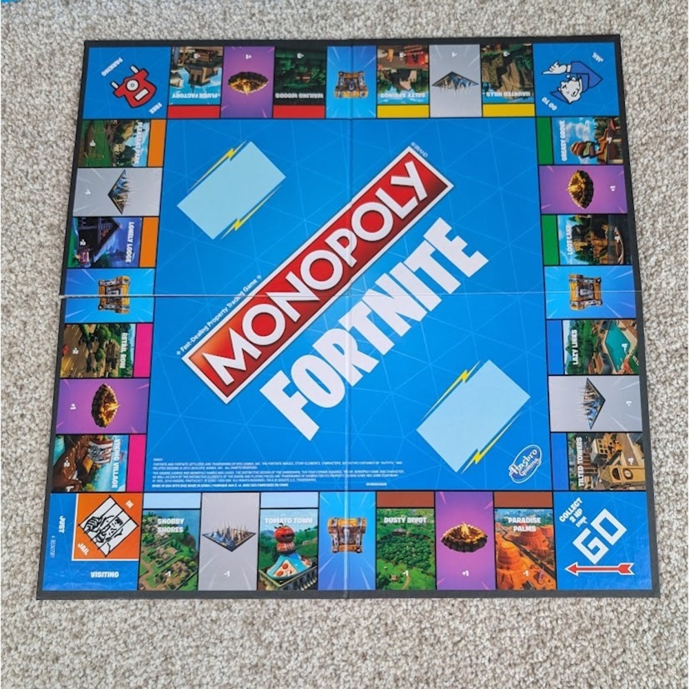 Hasbro Monopoly Fortnite Edition Board Game - Game Board, Dice and Box Only - Picture 2 of 7